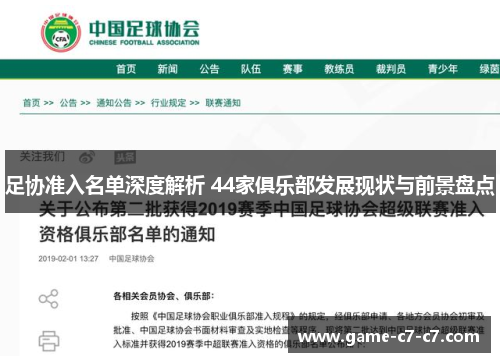 足协准入名单深度解析 44家俱乐部发展现状与前景盘点 足协准入名单深度解析 44家俱乐部发展现状与前景盘点